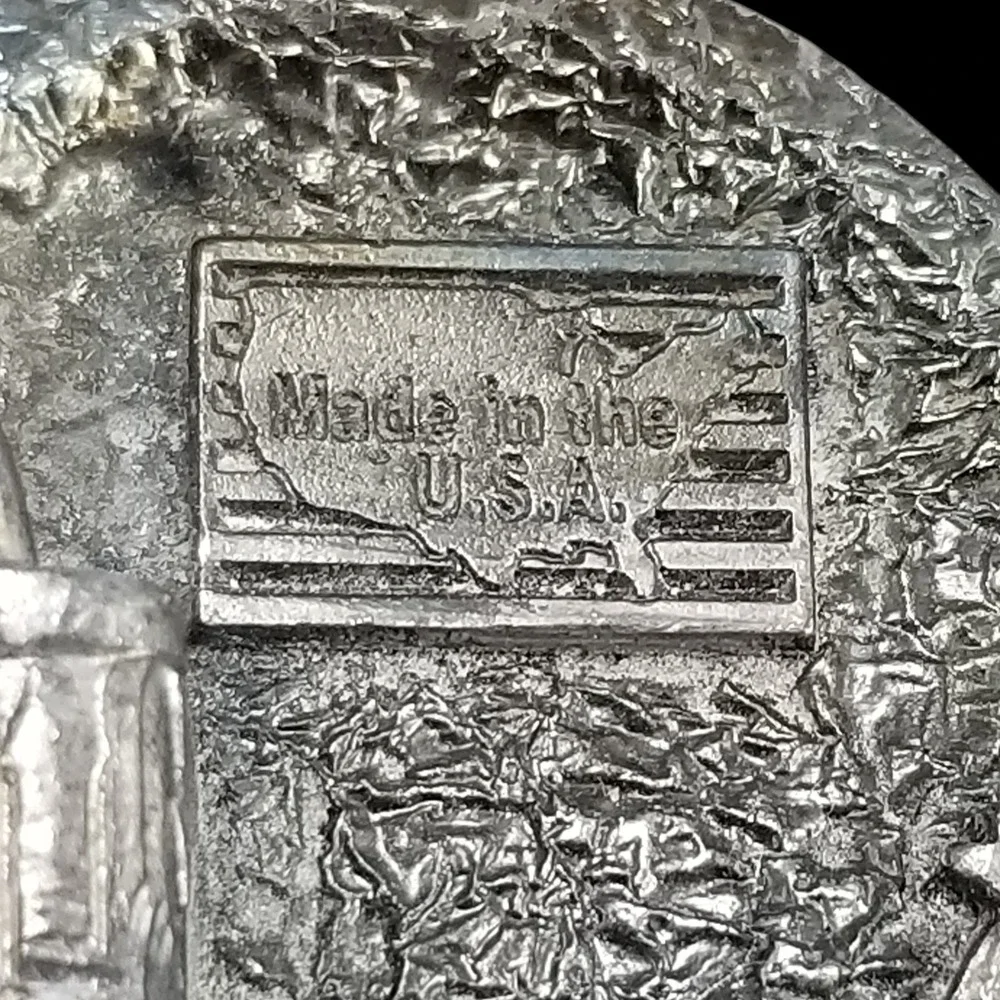 1995 Craftsman Eat My Dust‎ Belt Buckle Sears Circular Saw Pewter USA Made